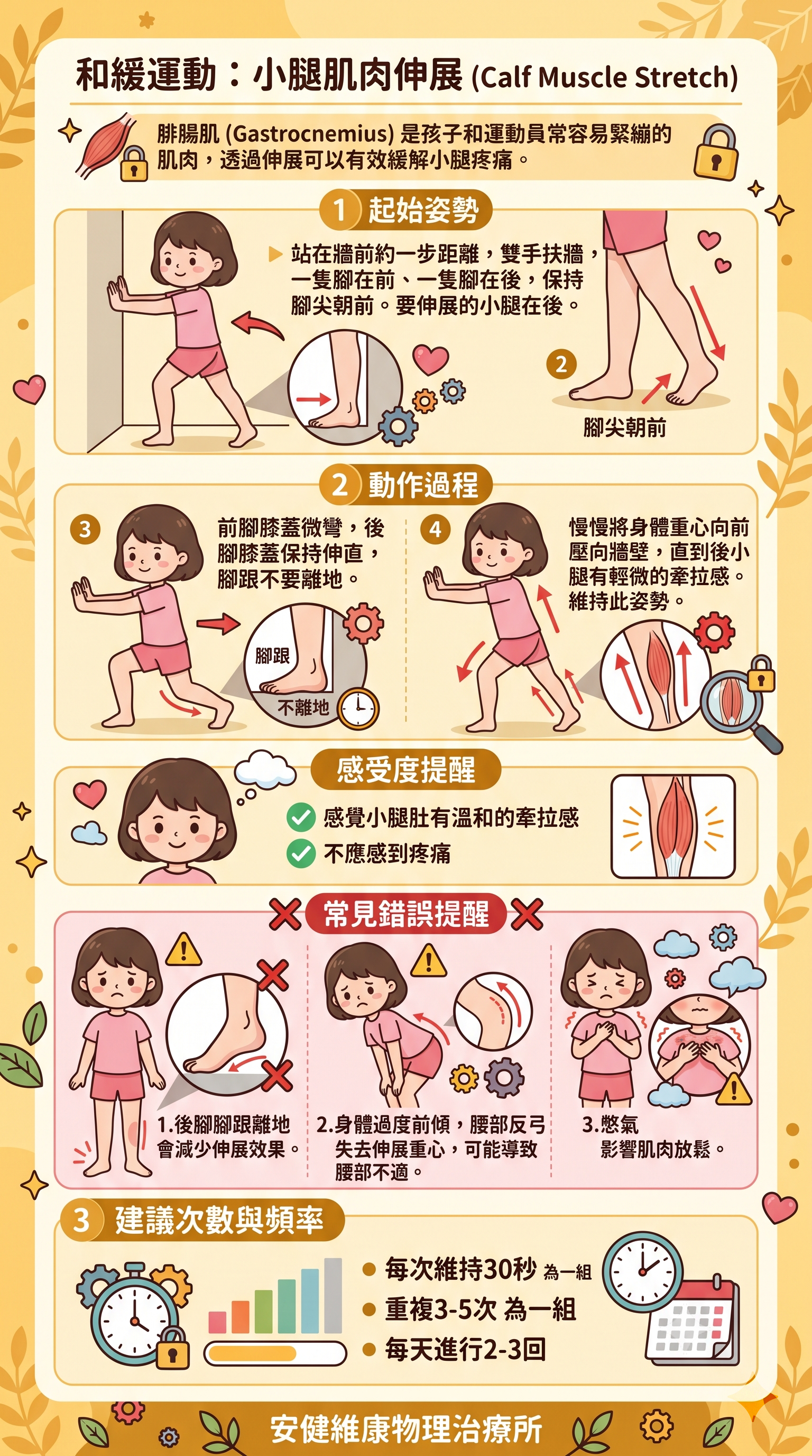 和緩運動：小腿肌肉伸展 (Calf Muscle Stretch).png