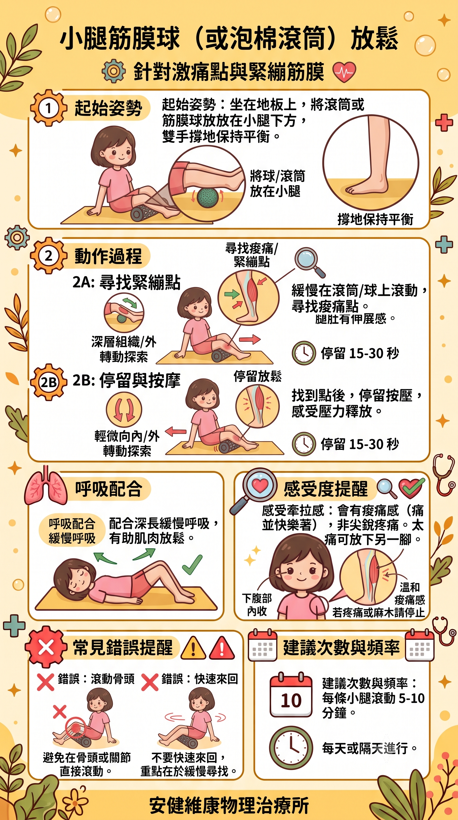 小腿筋膜球（或泡棉滾筒）放鬆 (針對激痛點與緊繃筋膜).png