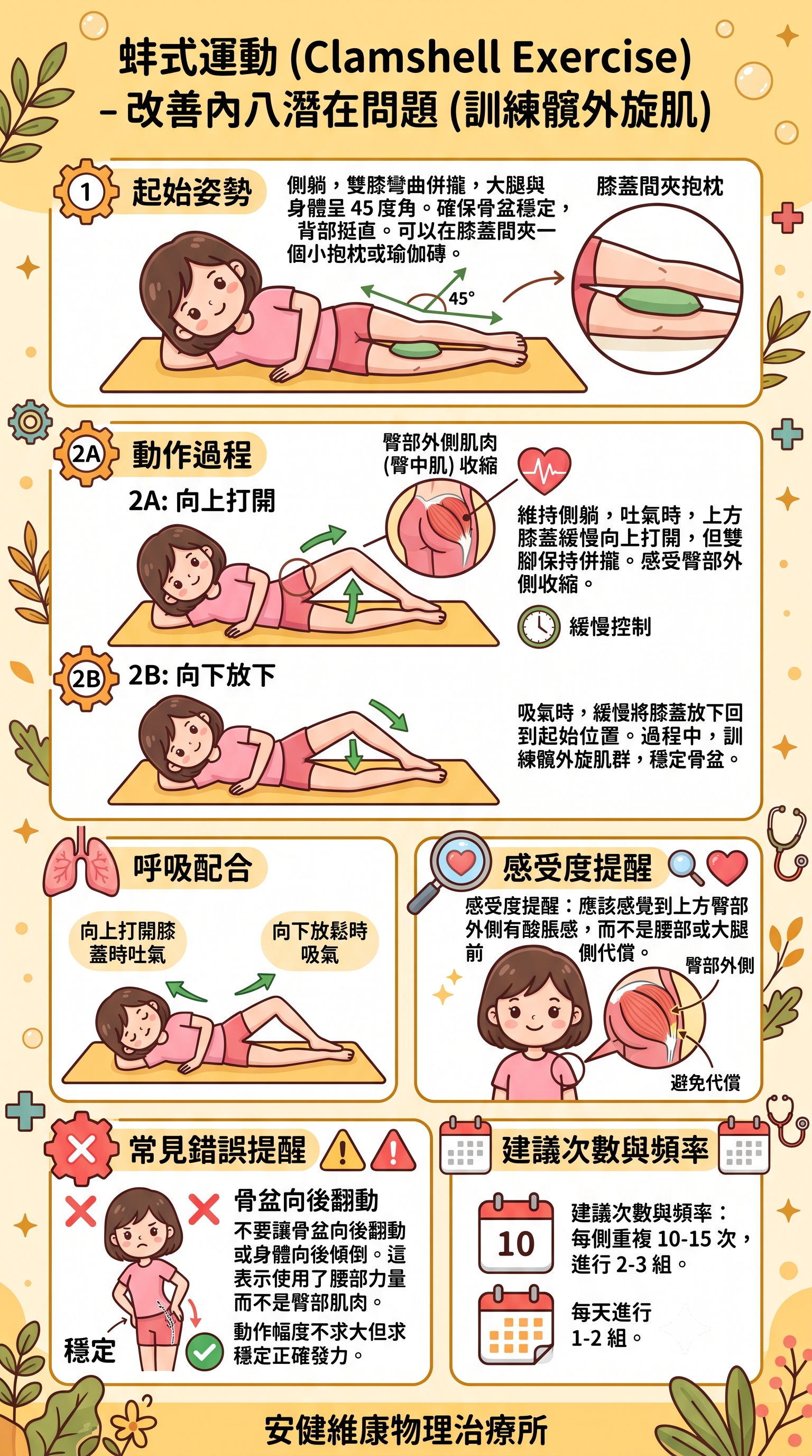 蚌式運動 (Clamshell Exercise) – 改善內八潛在問題（訓練髖外旋肌）.png