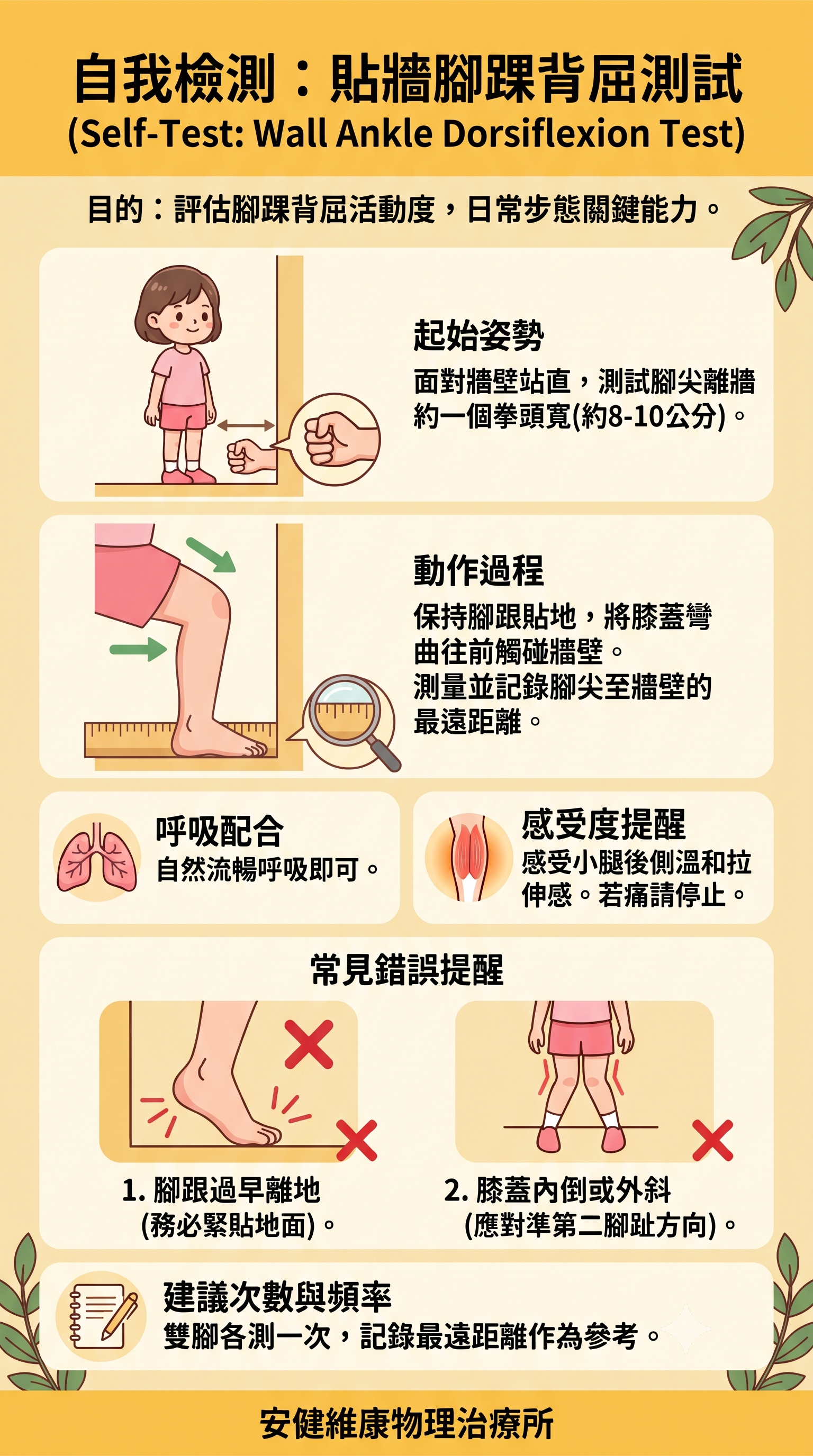 貼牆腳踝背屈測試 (SelfTest  Wall Ankle Dorsiflexion Test).png